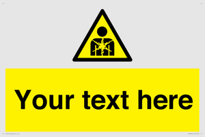 Custom Warning substance or mixture presenting a health hazard